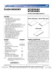 MT28F400B3 datasheet pdf Micron Technology