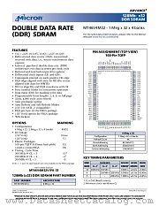 MT46V4M32 datasheet pdf Micron Technology