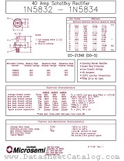 1N5832 datasheet pdf Microsemi