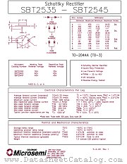 SBT2545 datasheet pdf Microsemi