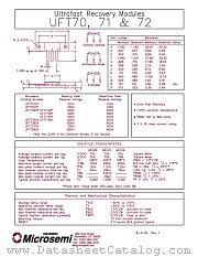 UFT7250 datasheet pdf Microsemi