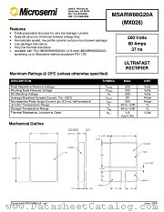 MSARW80G20A datasheet pdf Microsemi
