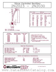 2N2028 datasheet pdf Microsemi