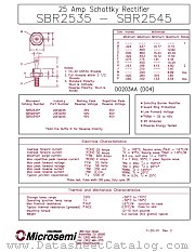 SBR2540 datasheet pdf Microsemi