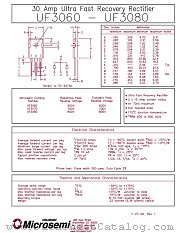 UF3080 datasheet pdf Microsemi