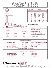 JAN1N3291R datasheet pdf Microsemi