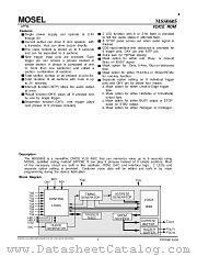 MSS0605 datasheet pdf Mosel Vitelic Corp