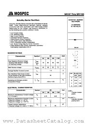 SR109 datasheet pdf MOSPEC Semiconductor
