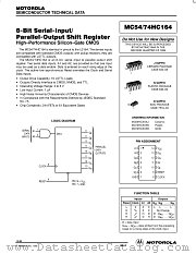 MC54HC164J datasheet pdf Motorola
