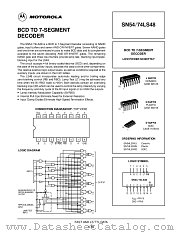 SN54LS48 datasheet pdf Motorola