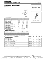 BC16116 datasheet pdf Motorola