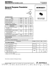 BCW33LT1 datasheet pdf Motorola