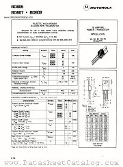 BD807 datasheet pdf Motorola