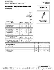BDC01D datasheet pdf Motorola