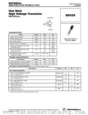 BDC05 datasheet pdf Motorola
