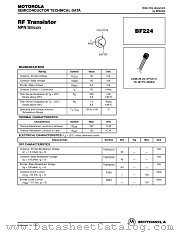 BF224 datasheet pdf Motorola