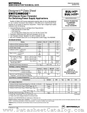 BUL147F datasheet pdf Motorola