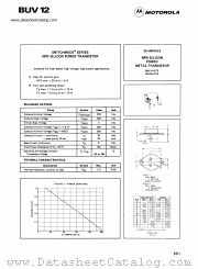 BUV12 datasheet pdf Motorola