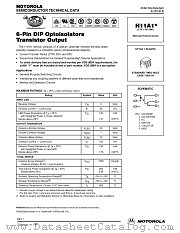 H11A1 datasheet pdf Motorola