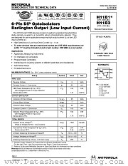 H11B3 datasheet pdf Motorola