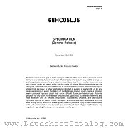 HC05LJ5GRS datasheet pdf Motorola