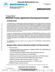 M68302FADS datasheet pdf Motorola