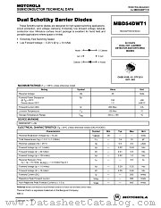 MBD54DWT1 datasheet pdf Motorola