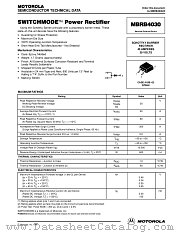 MBRB4030 datasheet pdf Motorola