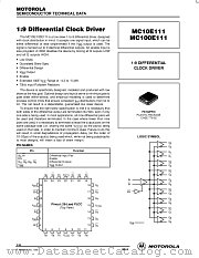 MC10E111FN datasheet pdf Motorola