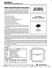 MC100E445FN datasheet pdf Motorola
