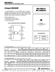 MC10EL01D datasheet pdf Motorola
