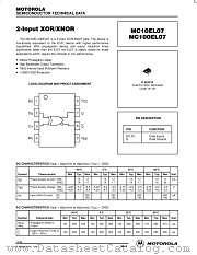 MC100EL07D datasheet pdf Motorola