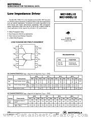 MC10EL12D datasheet pdf Motorola