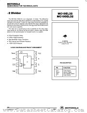 MC100EL32D datasheet pdf Motorola