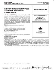 MC100ES6254 datasheet pdf Motorola