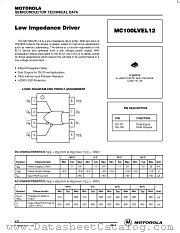 MC100LVEL12D datasheet pdf Motorola