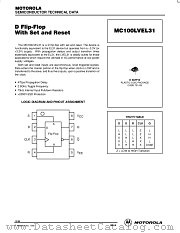 MC100LVEL31D datasheet pdf Motorola