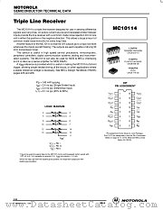 MC10114FN datasheet pdf Motorola