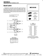 MC10153P datasheet pdf Motorola