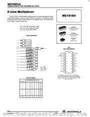 MC10164L datasheet pdf Motorola