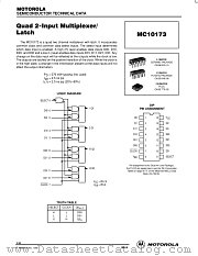 MC10173L datasheet pdf Motorola