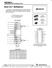 MC10174L datasheet pdf Motorola