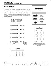MC10175FN datasheet pdf Motorola