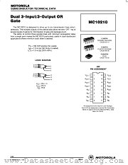 MC10210FN datasheet pdf Motorola