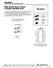 MC10212P datasheet pdf Motorola