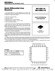 MC10E116FN datasheet pdf Motorola