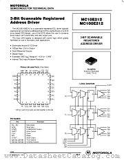 MC10E212FN datasheet pdf Motorola