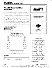 MC100E416FN datasheet pdf Motorola