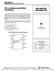 MC10ELT20D datasheet pdf Motorola