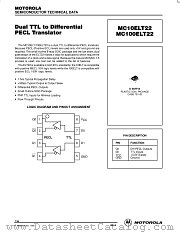 MC10ELT22D datasheet pdf Motorola